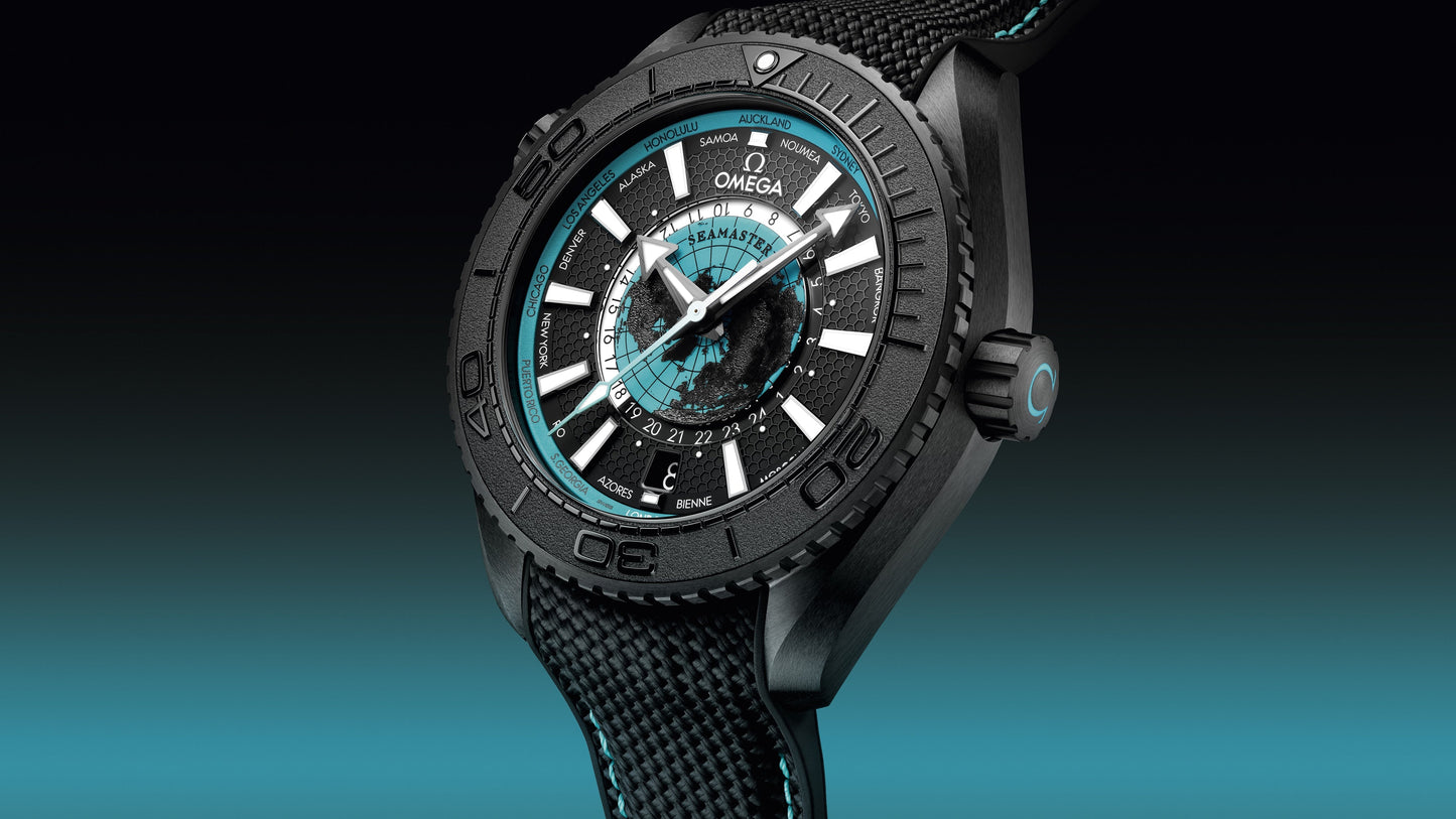 Seamaster Planet Ocean 600M 45.5 mm, black ceramic on rubber strap