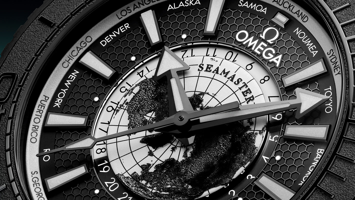 Seamaster Planet Ocean 600M 45.5 mm, black ceramic on rubber strap