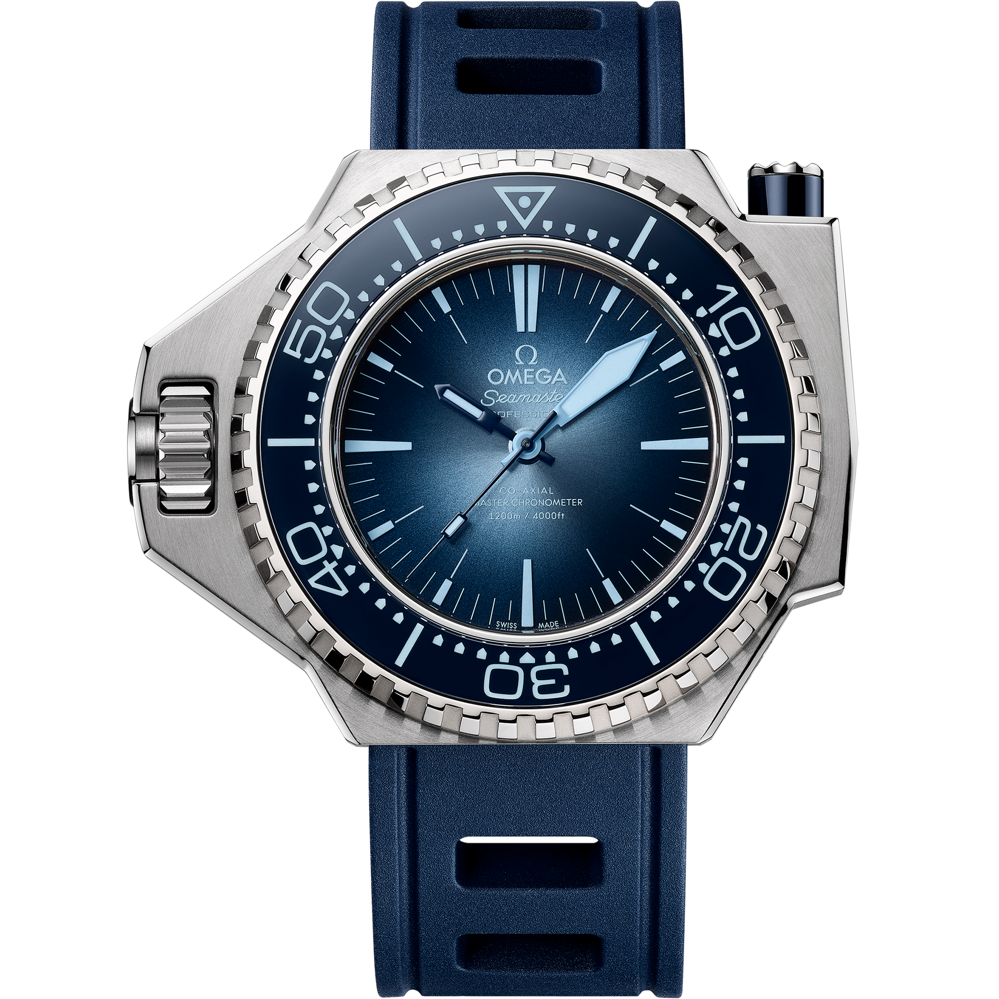 Seamaster Ploprof 1200M 55 x 45 mm, O‑MEGASTEEL on rubber strap