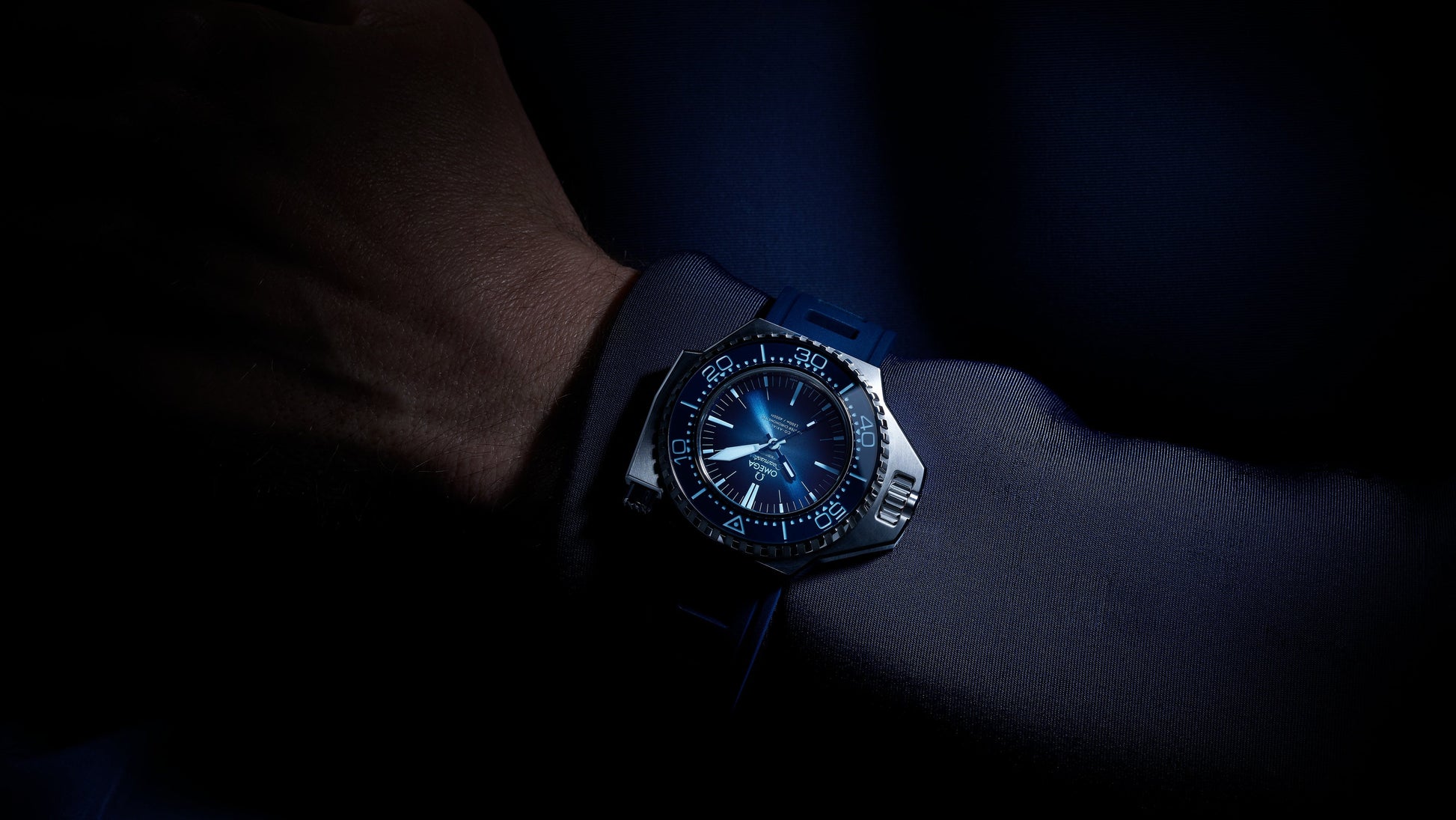 Seamaster Ploprof 1200M 55 x 45 mm, O‑MEGASTEEL on rubber strap
