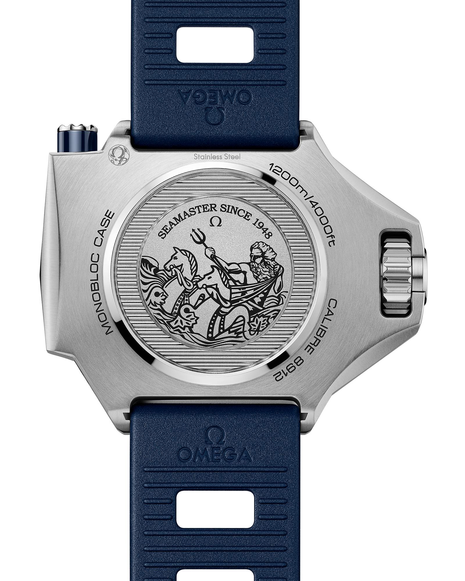 Seamaster Ploprof 1200M 55 x 45 mm, O‑MEGASTEEL on rubber strap