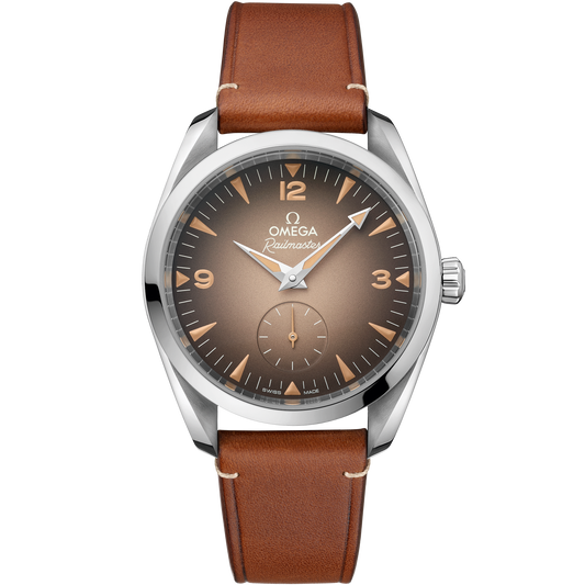 Seamaster Railmaster 38 mm, steel on leather strap