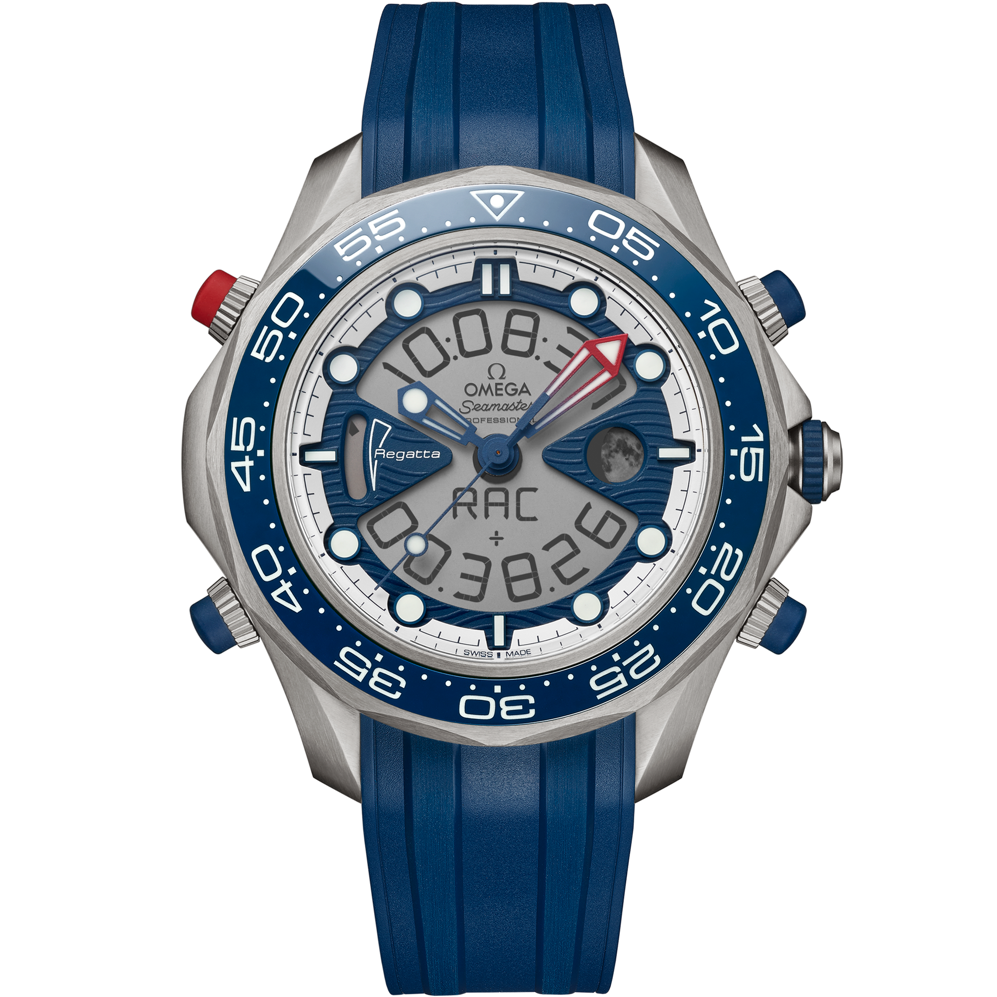 Seamaster Regatta 46.75 mm, titanium on rubber strap