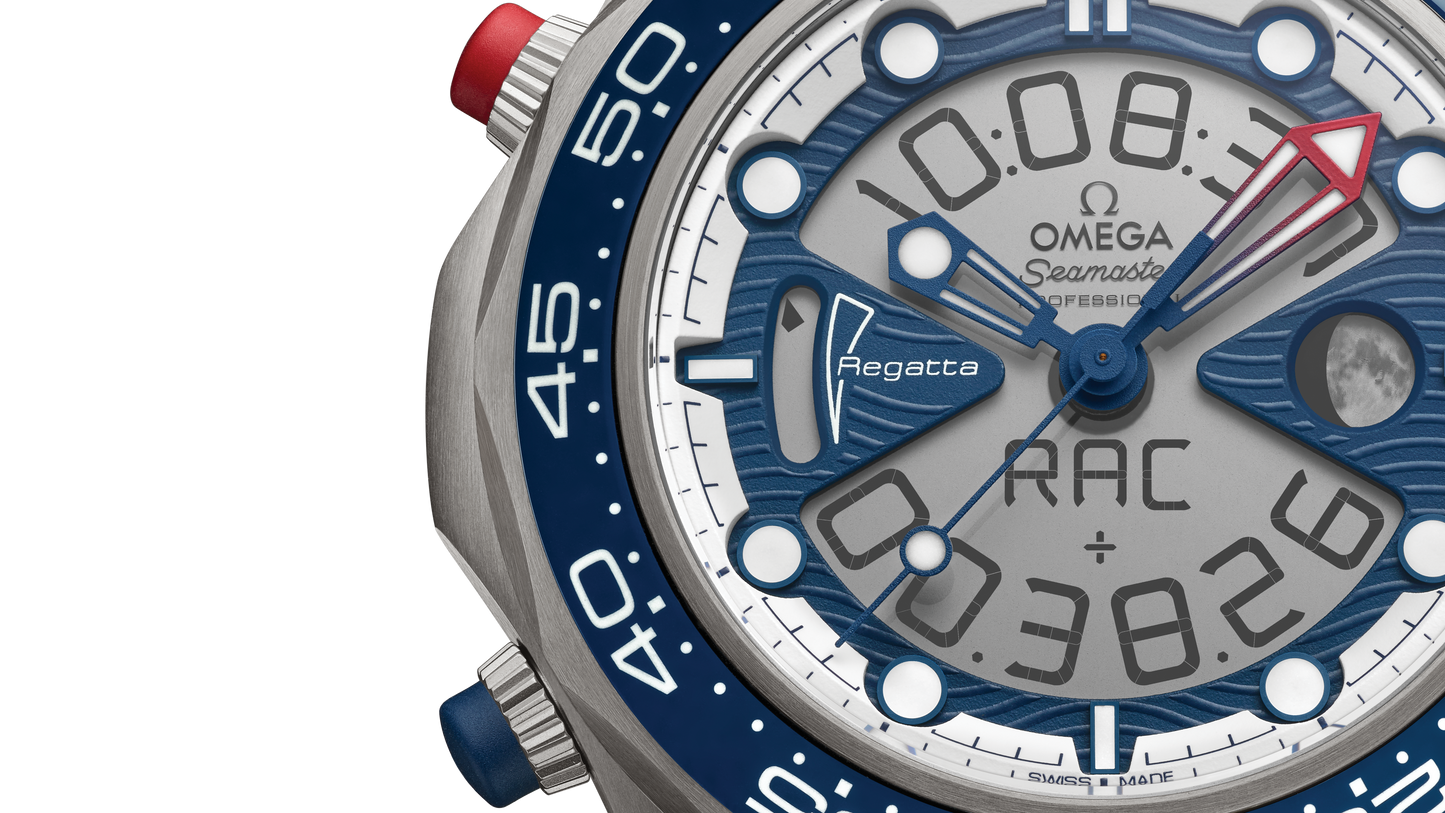 Seamaster Regatta 46.75 mm, titanium on rubber strap