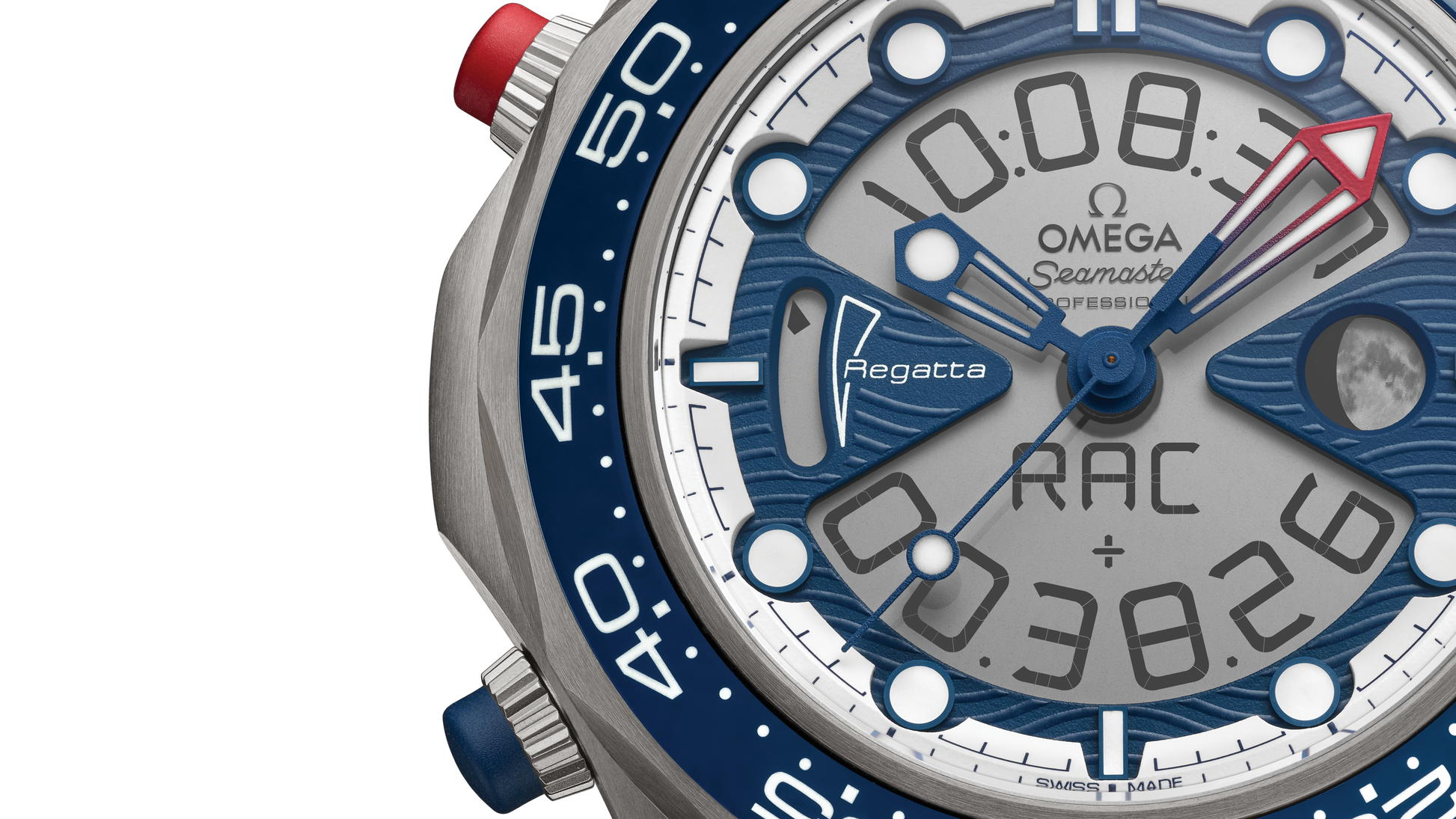 Seamaster Regatta 46.75 mm, titanium on rubber strap