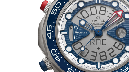 Seamaster Regatta 46.75 mm, titanium on rubber strap