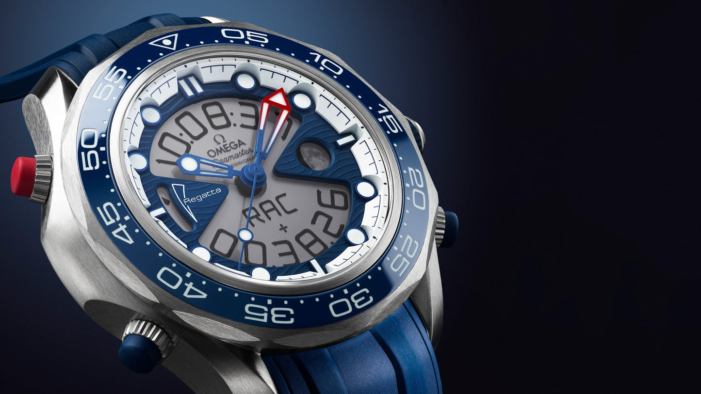 Seamaster Regatta 46.75 mm, titanium on rubber strap
