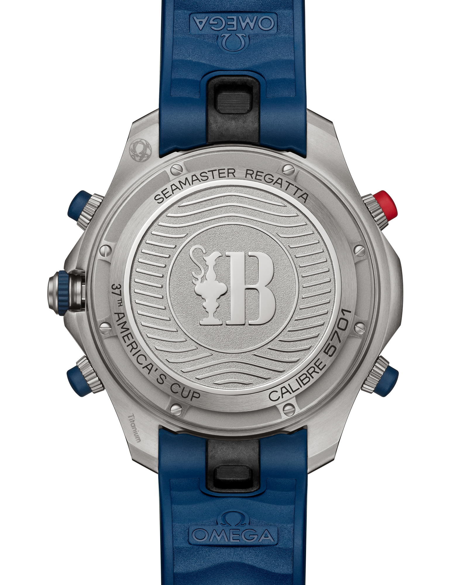 Seamaster Regatta 46.75 mm, titanium on rubber strap