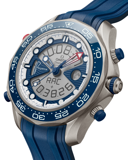 Seamaster Regatta 46.75 mm, titanium on rubber strap