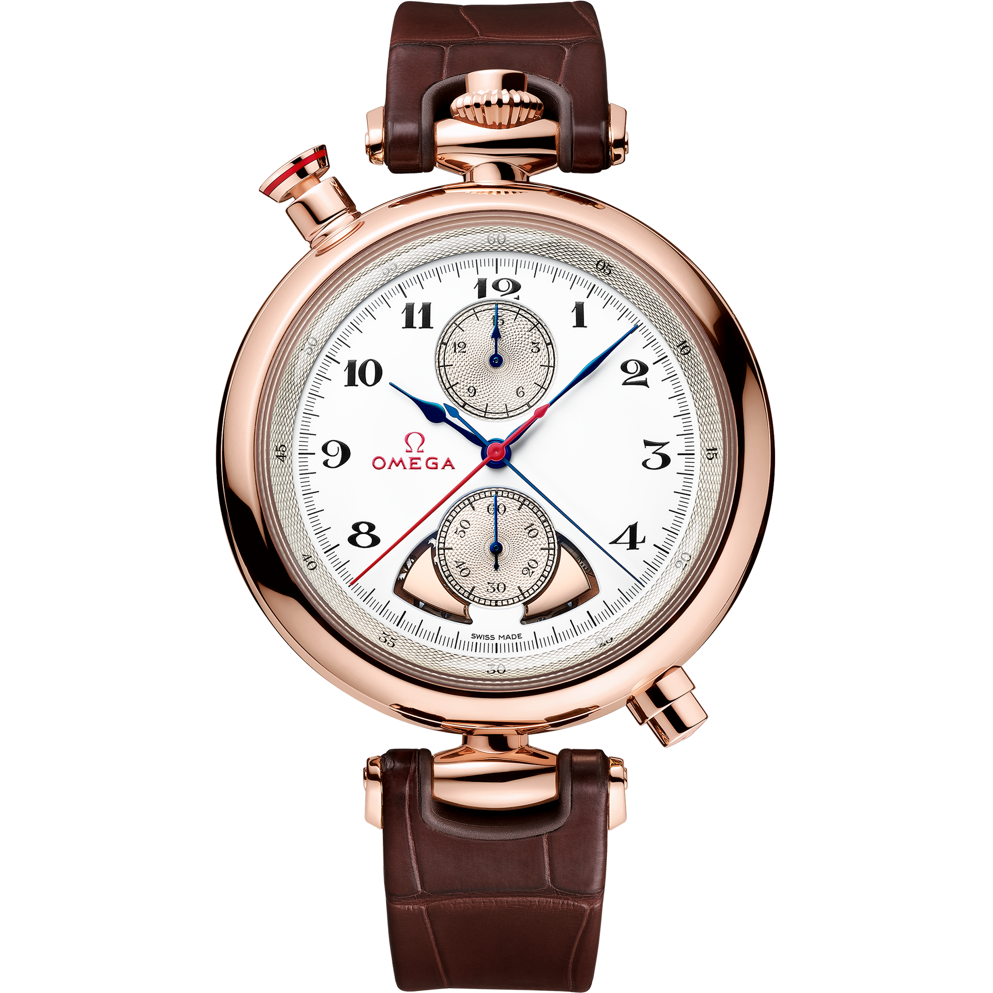 Specialities Olympic 1932 Chrono Chime 45 mm, Sedna™ gold on leather strap