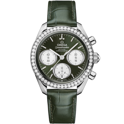 Speedmaster 38 38 mm, steel on alligator