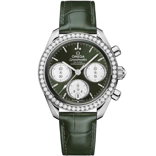 Speedmaster 38 38 mm, steel on alligator