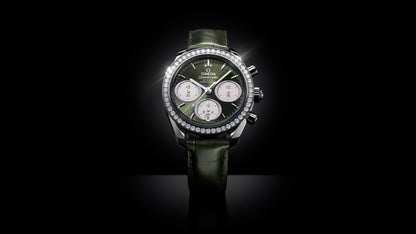 Speedmaster 38 38 mm, steel on alligator