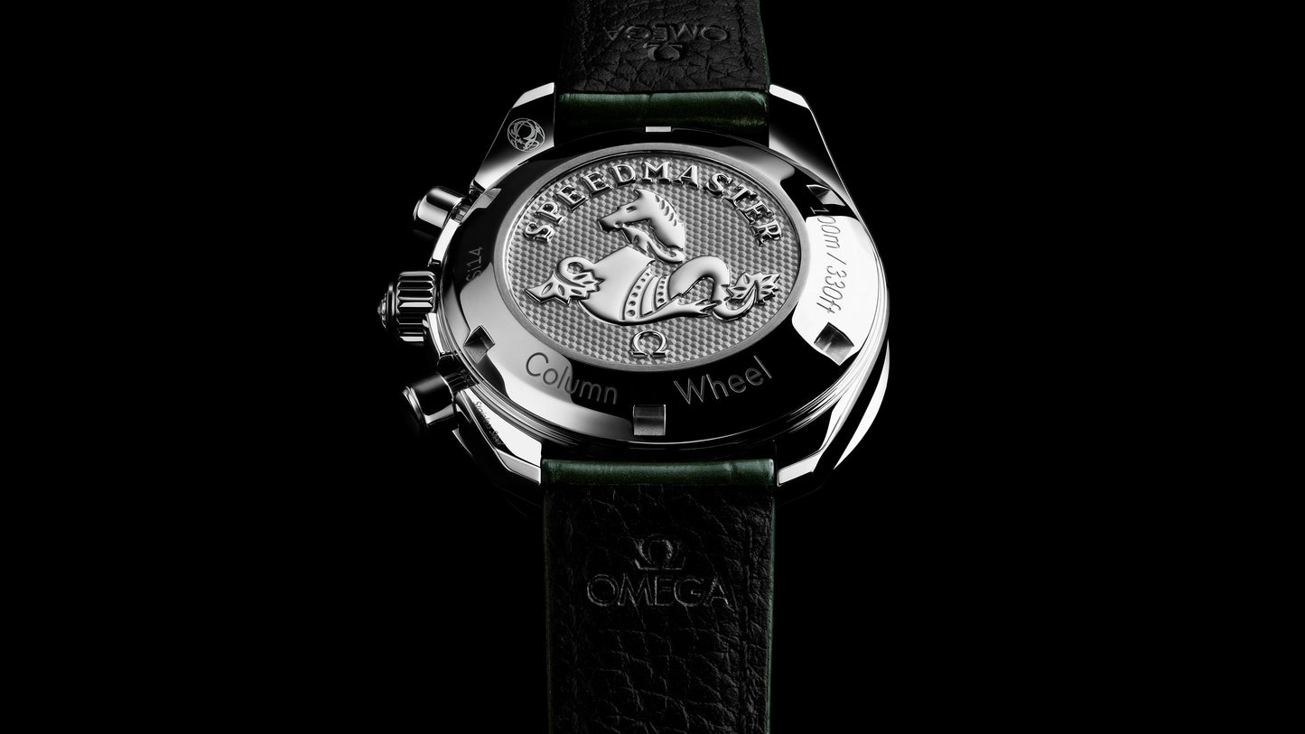 Speedmaster 38 38 mm, steel on alligator