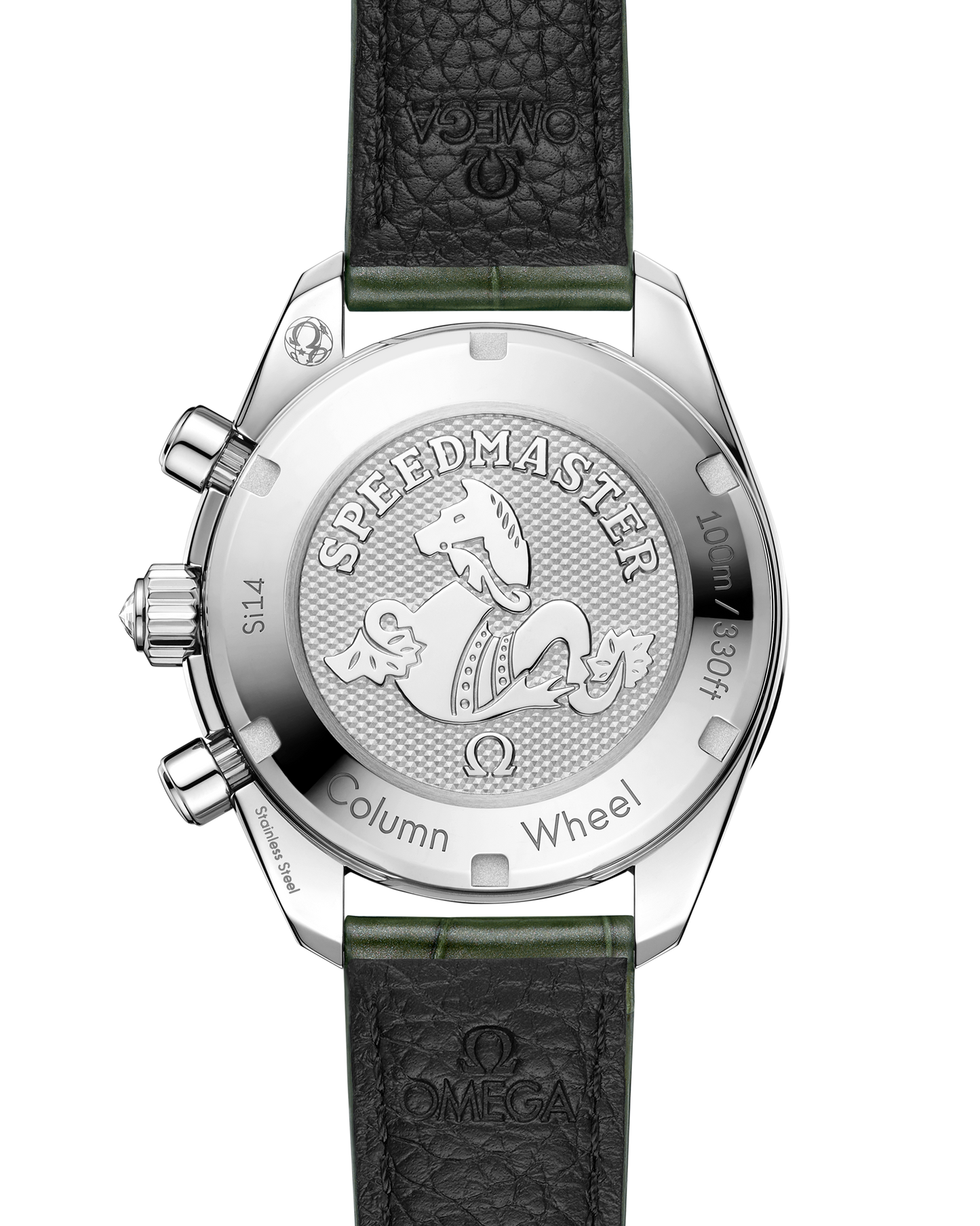 Speedmaster 38 38 mm, steel on alligator