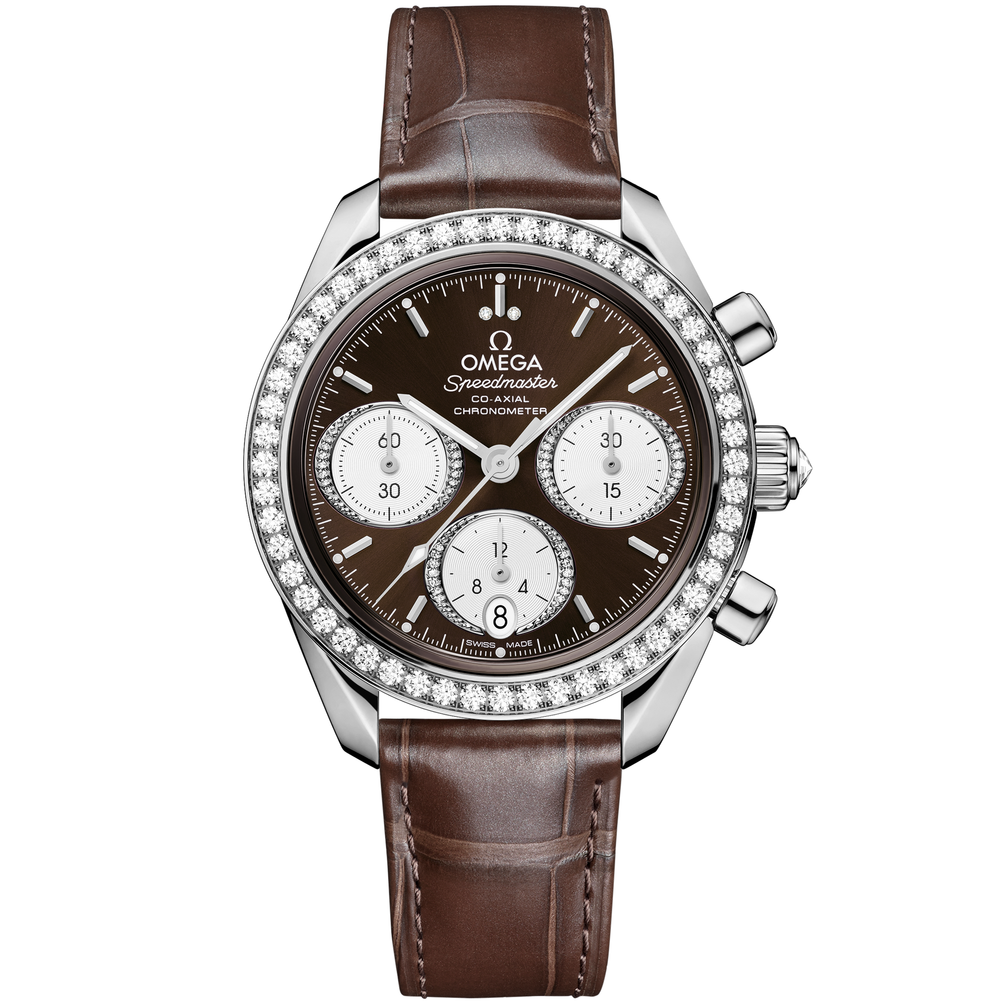 Speedmaster 38 38 mm, steel on alligator