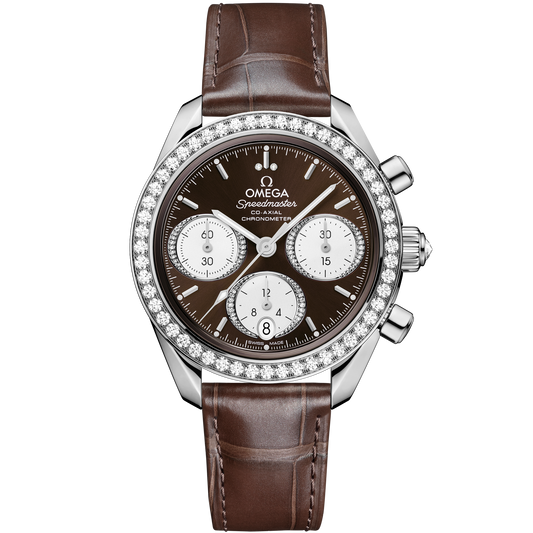 Speedmaster 38 38 mm, steel on alligator