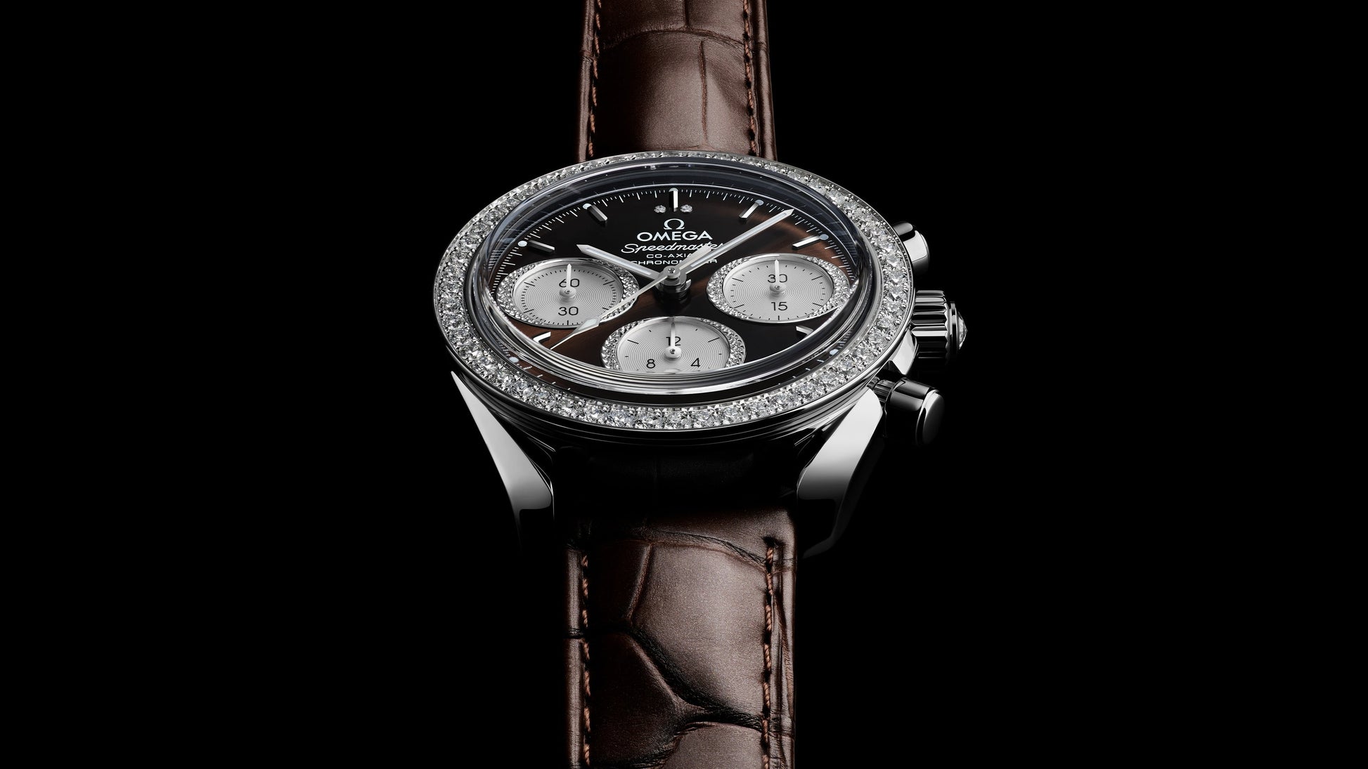 Speedmaster 38 38 mm, steel on alligator