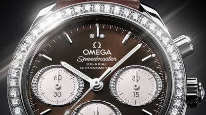 Speedmaster 38 38 mm, steel on alligator