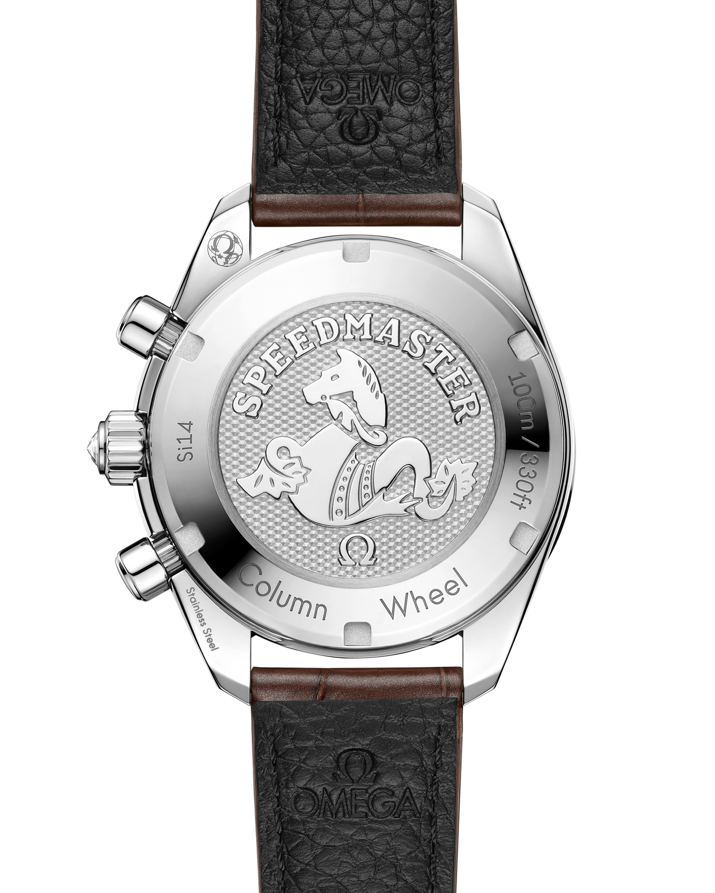 Speedmaster 38 38 mm, steel on alligator