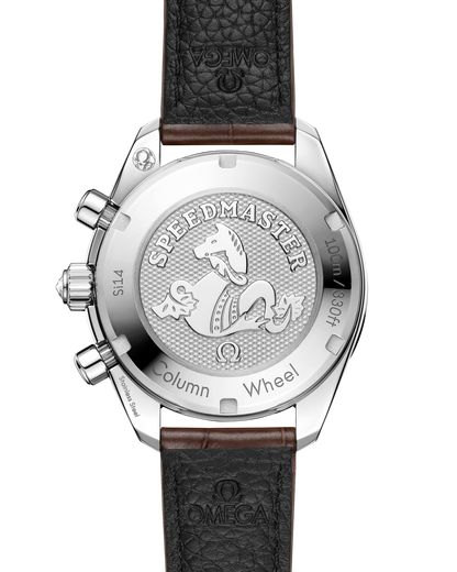 Speedmaster 38 38 mm, steel on alligator