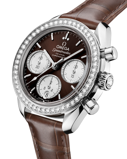 Speedmaster 38 38 mm, steel on alligator