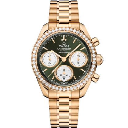 Speedmaster 38 38 mm, Moonshine™ gold on Moonshine™ gold