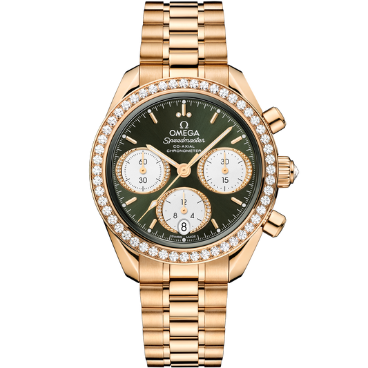 Speedmaster 38 38 mm, Moonshine™ gold on Moonshine™ gold