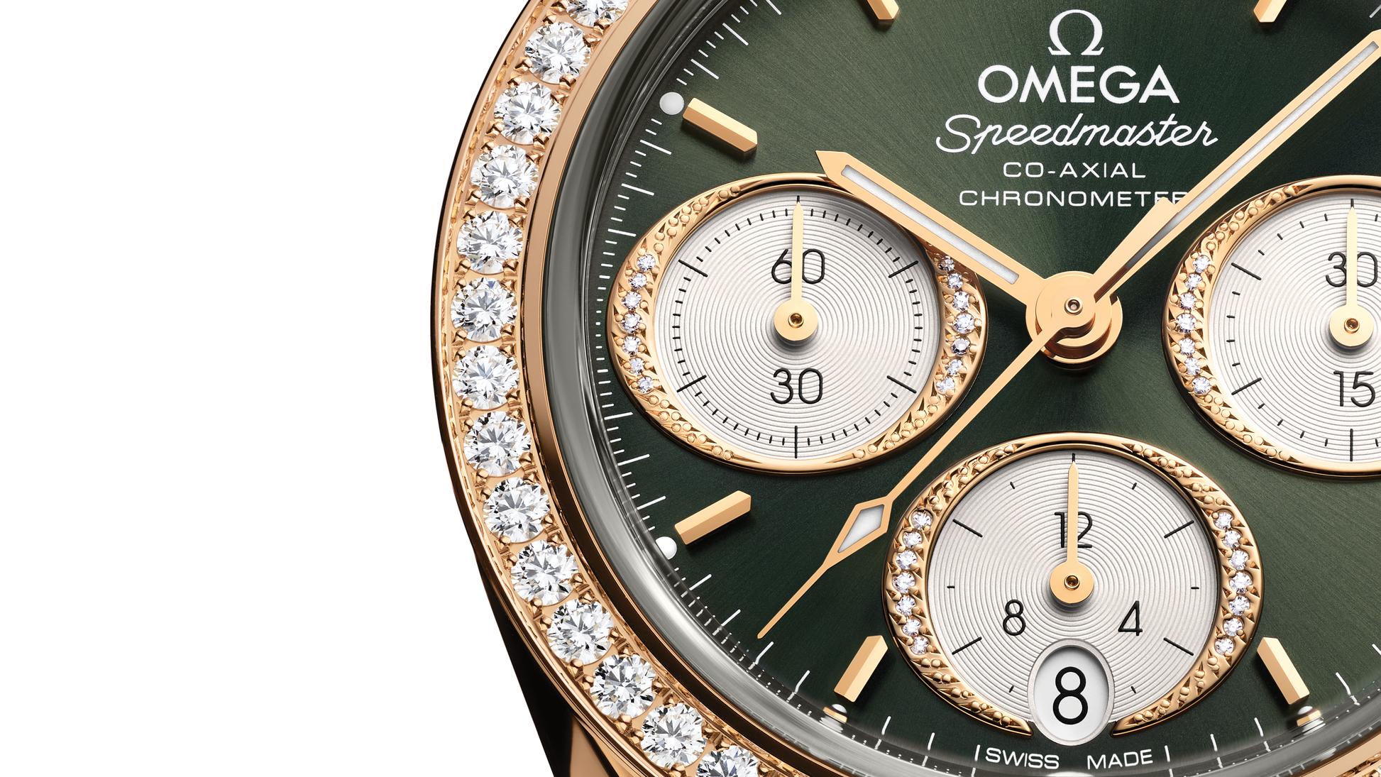 Speedmaster 38 38 mm, Moonshine™ gold on Moonshine™ gold