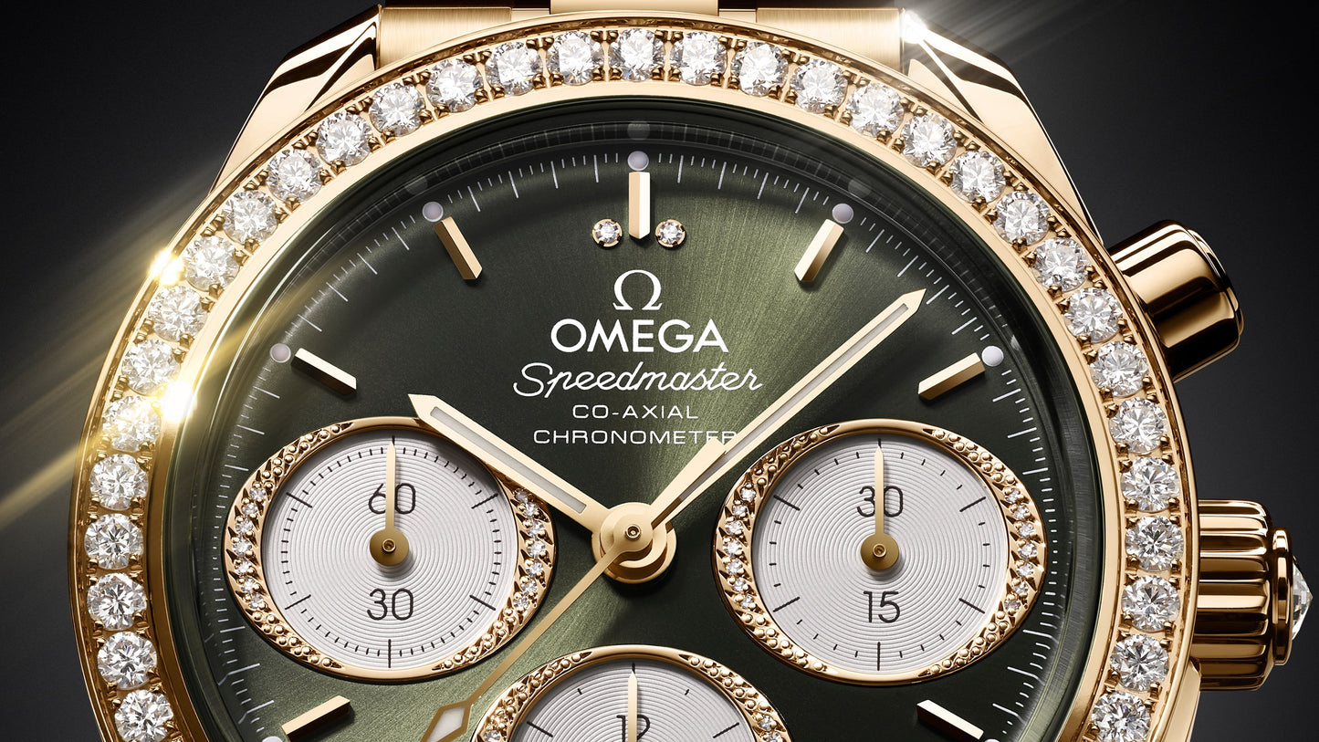 Speedmaster 38 38 mm, Moonshine™ gold on Moonshine™ gold
