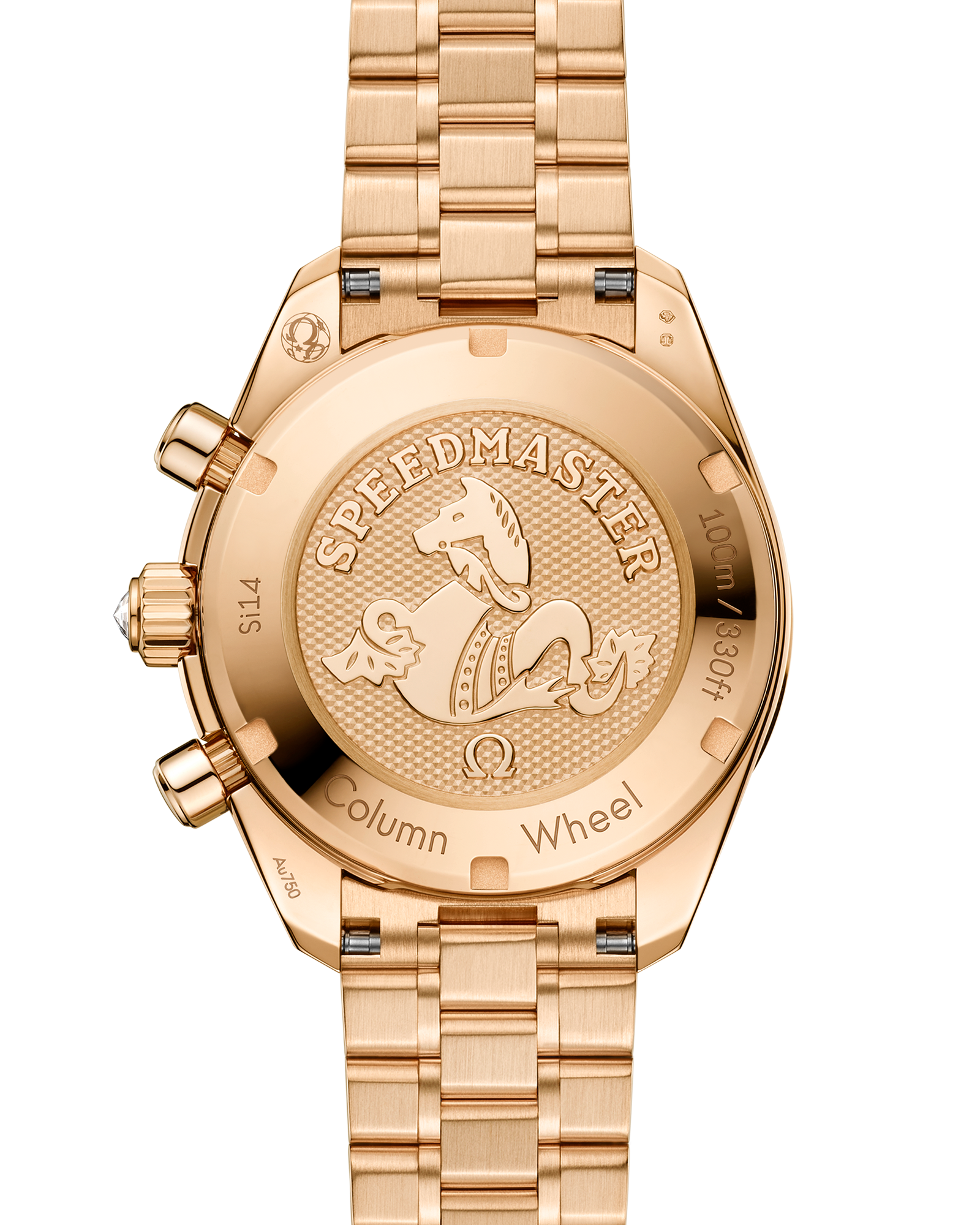 Speedmaster 38 38 mm, Moonshine™ gold on Moonshine™ gold