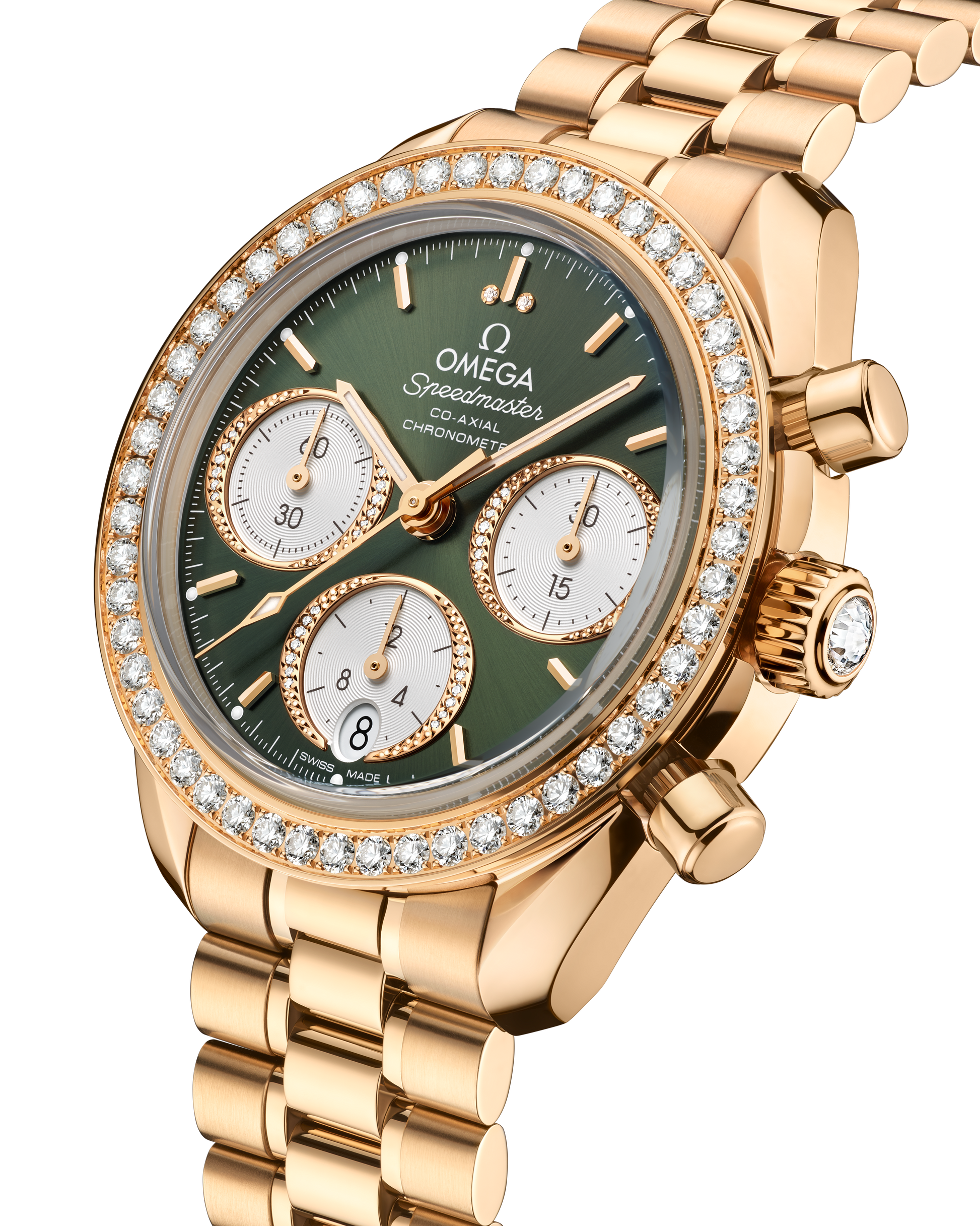 Speedmaster 38 38 mm, Moonshine™ gold on Moonshine™ gold