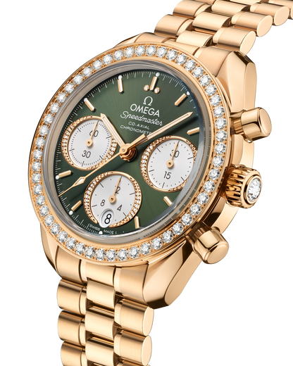 Speedmaster 38 38 mm, Moonshine™ gold on Moonshine™ gold