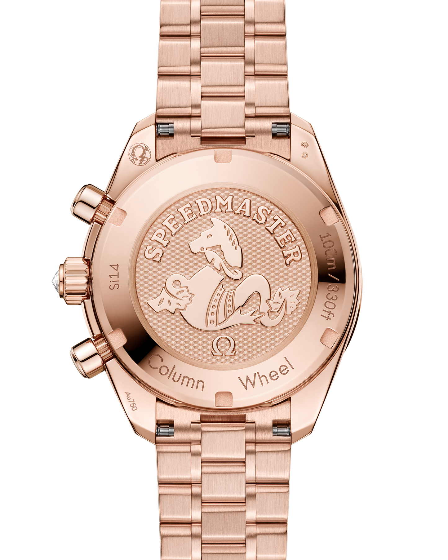 Speedmaster 38 38 mm, Sedna™ gold on Sedna™ gold