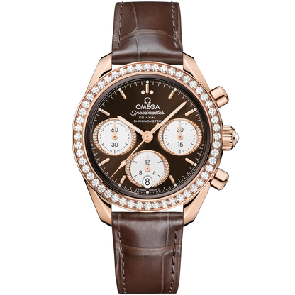 Speedmaster 38 38 mm, Sedna™ gold on alligator