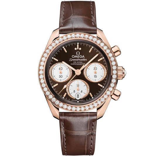 Speedmaster 38 38 mm, Sedna™ gold on alligator