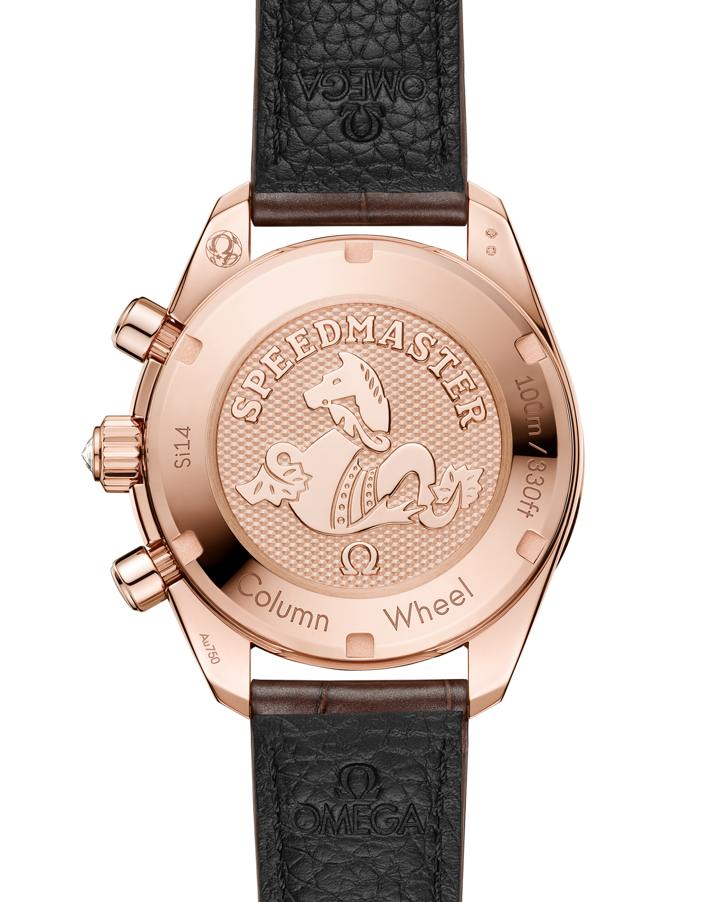 Speedmaster 38 38 mm, Sedna™ gold on alligator