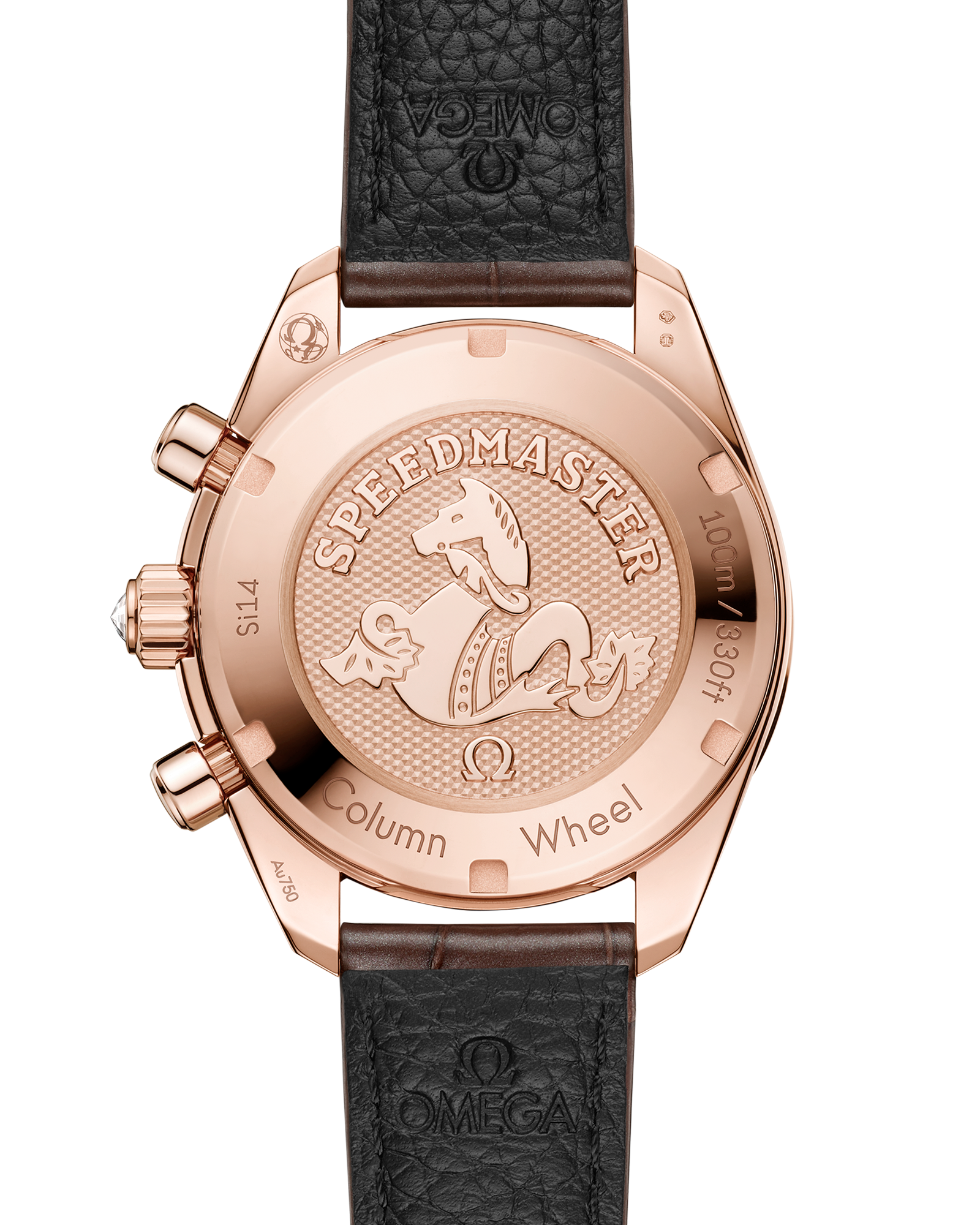 Speedmaster 38 38 mm, Sedna™ gold on alligator