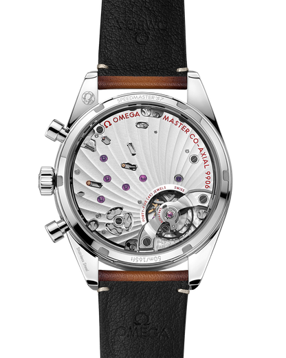 Speedmaster '57 40.5 mm, steel on leather strap
