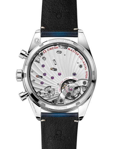 Speedmaster '57 40.5 mm, steel on leather strap