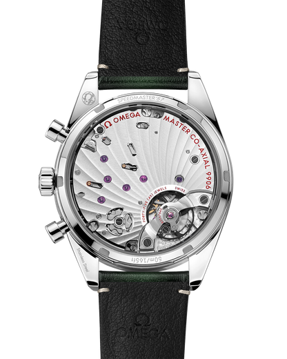 Speedmaster '57 40.5 mm, steel on leather strap