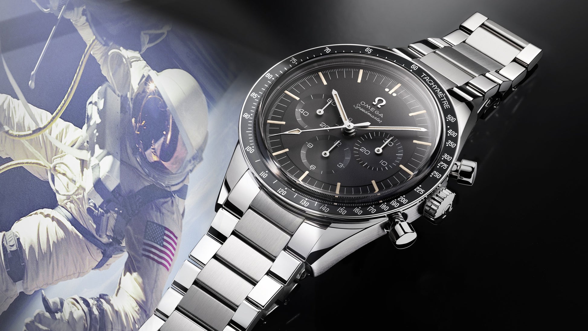 Speedmaster Calibre 321 39.7 mm, steel on steel