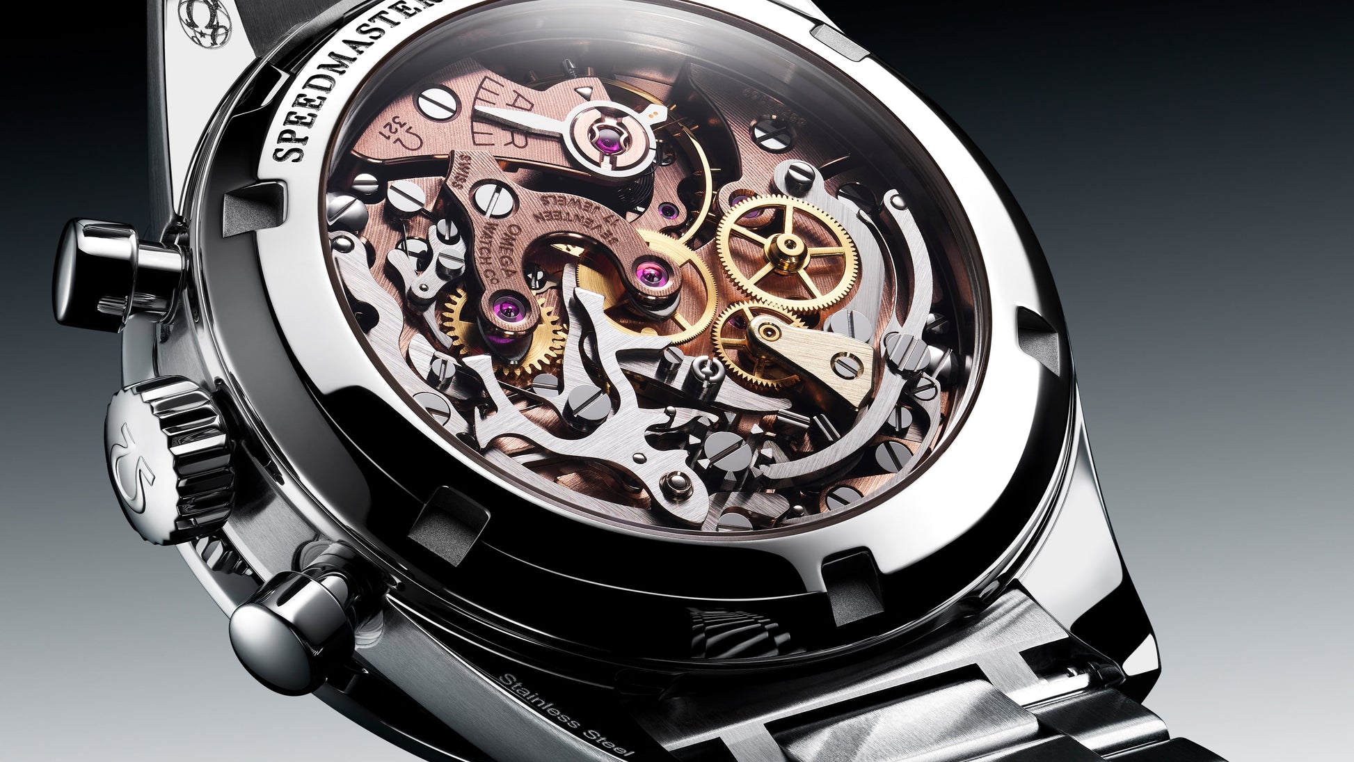 Speedmaster Calibre 321 39.7 mm, steel on steel