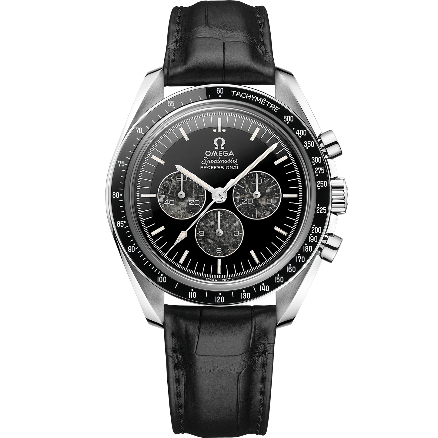 Speedmaster Calibre 321 42 mm, platinum on leather strap