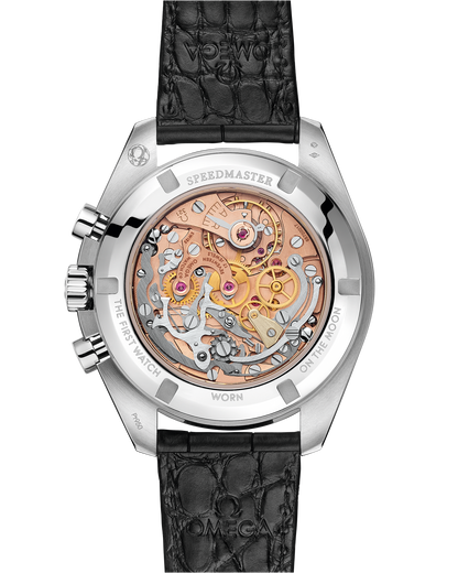 Speedmaster Calibre 321 42 mm, platinum on leather strap