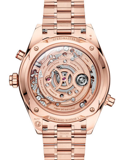 Speedmaster Chrono Chime 45 mm, Sedna™ gold on Sedna™ gold