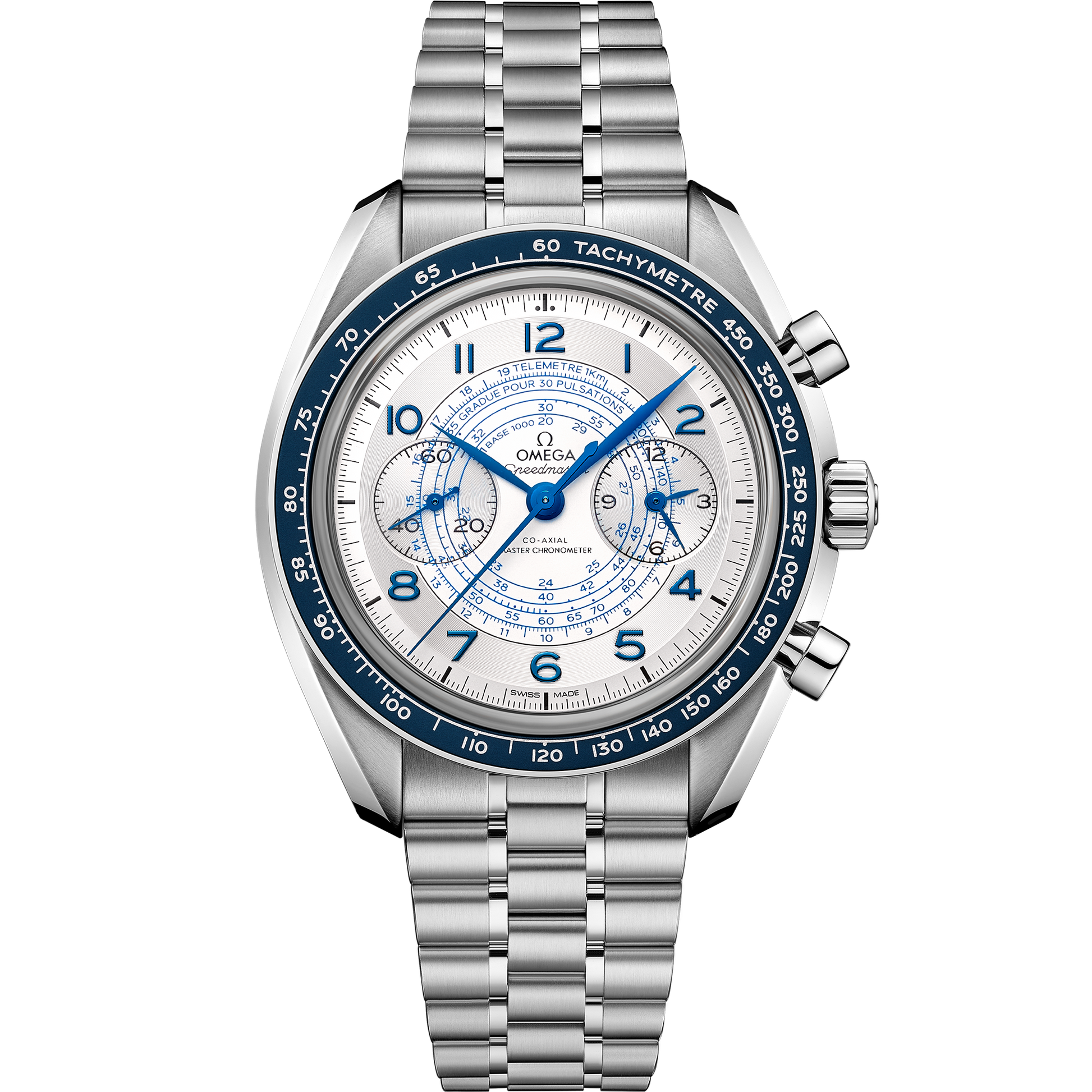 Speedmaster Chronoscope 43 mm, steel on steel