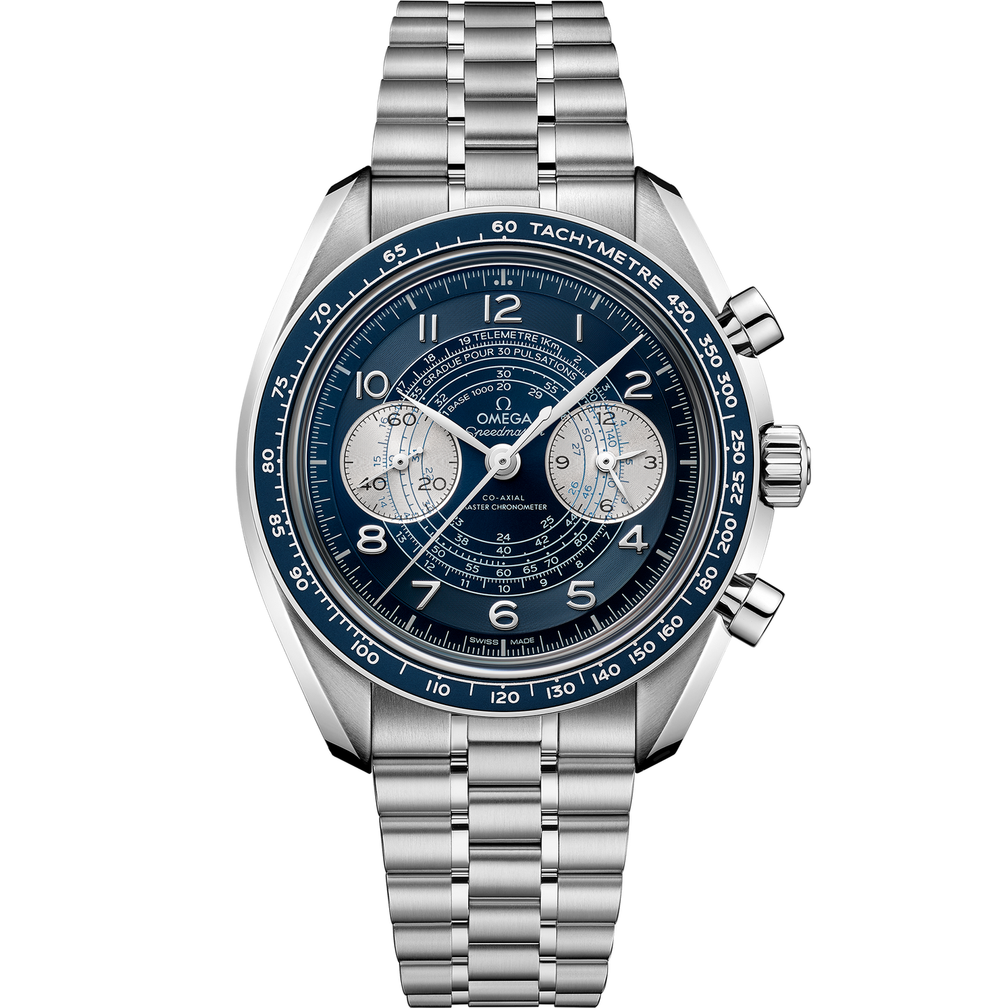 Speedmaster Chronoscope 43 mm, steel on steel