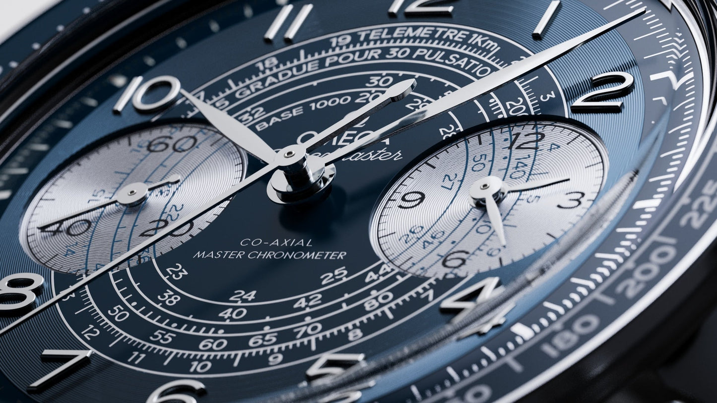 Speedmaster Chronoscope 43 mm, steel on steel