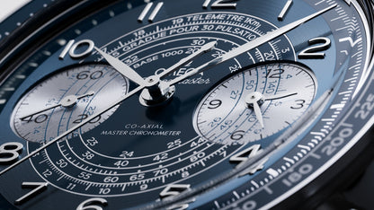 Speedmaster Chronoscope 43 mm, steel on steel